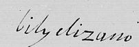 Signature de Bily Elizano
