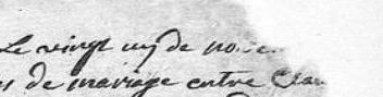 Extrait du mariage ROLIN x MIROUEL (1752)