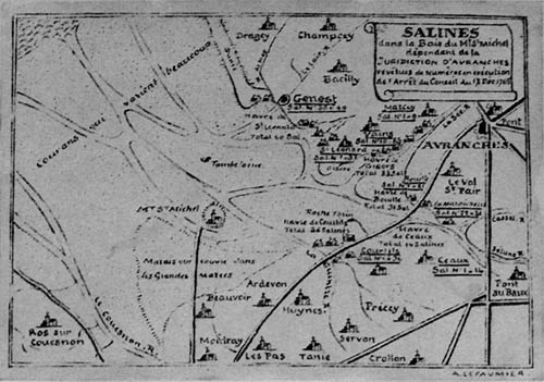 Carte de la baie du Mont-Saint-Michel