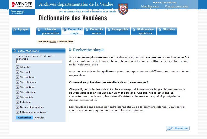 Dictionnaire des Vendéens