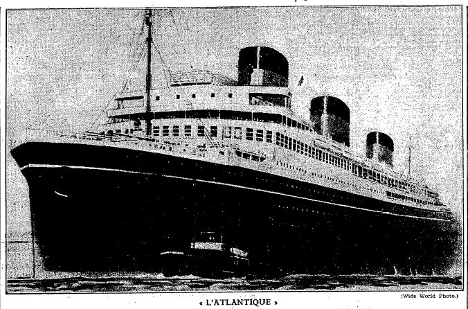 Le paquebot L'Atlantique, Ouest-Eclair, 05 janvier 1933 (Gallica)